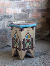 20th Century Moroccan Side, naive painted table, decorative table 