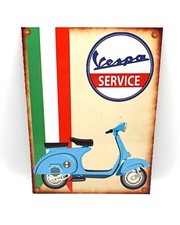 vespa aluminium plaque 15cm x