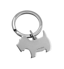 Scottie Dog Collar Tag / Keyring 925 Sterling Silver English Hallmarks