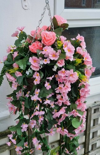 Hanging basket artificial - hanging,