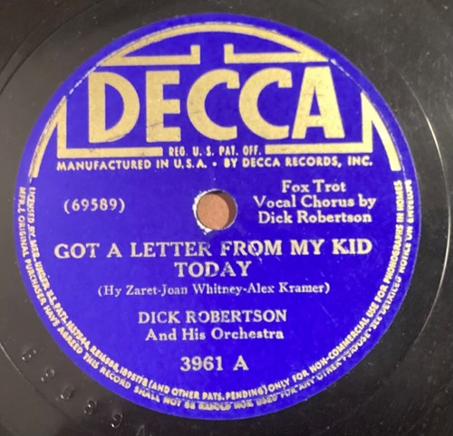 Dick robertson 78 rpm - robertson,