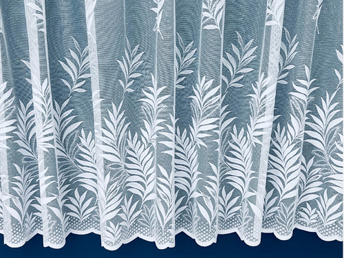 White floral net curtain - ,