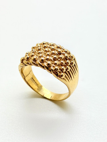 9ct yellow solid gold row - gold, 6
