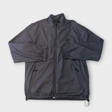 Fred Perry Mens Jacket Small Grey Full Zip Smart Casual Harrington Style