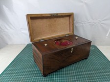 Lovely Antique Regency Period Three Section Tea Caddy For Resto