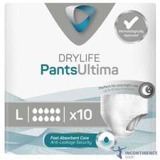 Drylife Unisex Incontinence Pants Ultima - Large - Pack of 10 - 3000ml