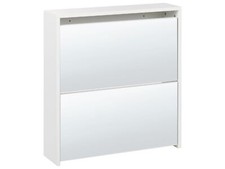 2 Compartment Mirrored Shoe