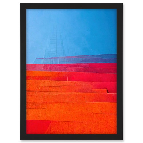 Steps blue purple pink orange - purple,