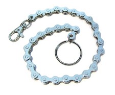 Silver Cycle Metal Hipster Keychain Wallet Bike Belt Clip Key Ring Chain Mens UK