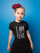 I Am Five Kids Tshirt Birthday
