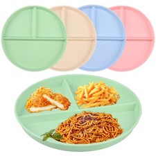 4 Pcs Divided Dinner Plates