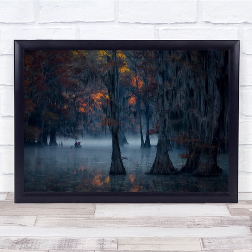 Landscape autumn marsh swamp - autumn,