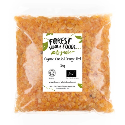 Organic candied orange - peel,