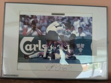 FRAMED SIGNED PAUL GAZZA GASCOIGNE ENGLAND DENTIST CHAIR PHOTOGRAPH COA PROOF 