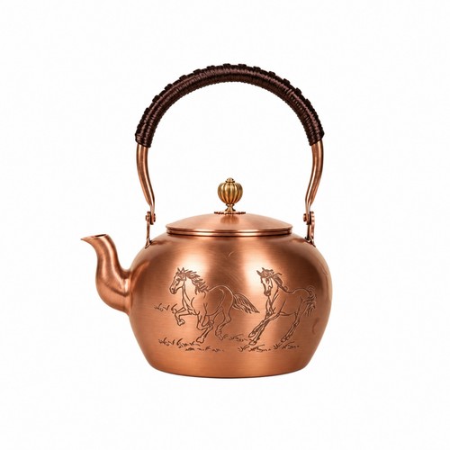 Copper tea kettle vintage - kettle,