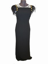 Escada Ostrich Feathers Trim