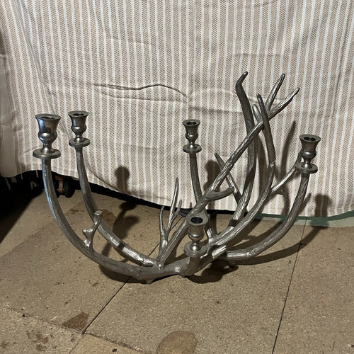 Silver metal antler multi - metal, multi-arm