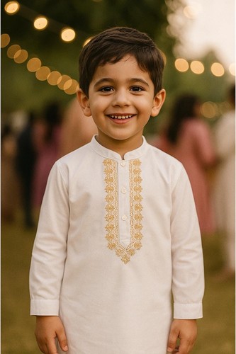 Boys embroidered kurta shirt - embroidered,