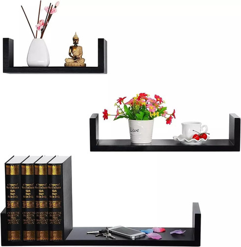 Set shape shelves wall - of,