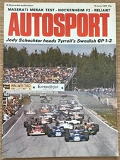 AUTOSPORT Magazine 13 JUN 1974 Swedish GP MASERATI MERAK TESTED  Reliant Factory