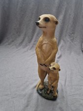 Meerkat Father Son Ornament Statue Figurine Sculpture Garden Décor BIG 33 cm