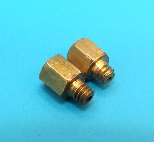 Pair small brass meccano - small,