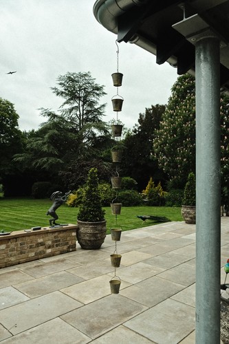 Bucket rain chain hanging - rain,