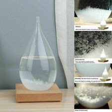 Crystal Storm Glass Globe Weather Forecast Bottle Storm Gift New - No base
