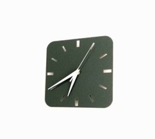 Small Acrylic Square Dark Grey Wall Clock With White Hands