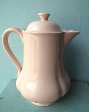 Vintage coffee pot Peach Petal Grindley pale pink 1940s petalware ceramic