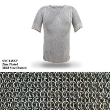 Zinc Plated Short Sleeve Chainmail Shirt - Butted -LARP / Re-Enactment / Theatre