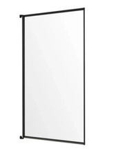 Fully Framed Bath Screen - Black | Modern Bathroom Glass Shower Panel Door