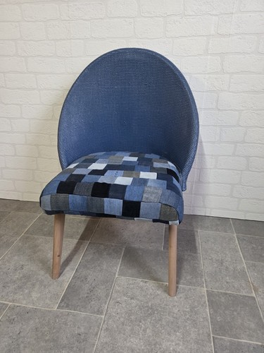 Denim patchwork loom chair - denim,