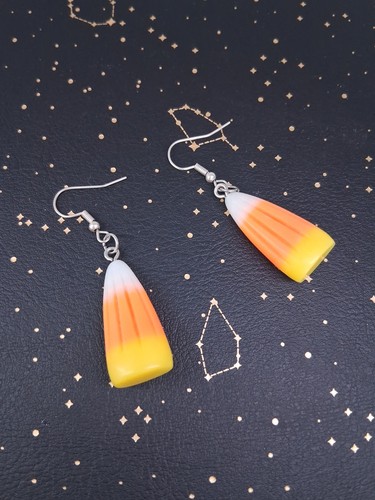 Candy corn earrings cute food - candy,