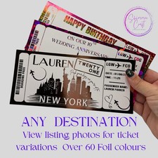 Mock Holiday Ticket Gift -