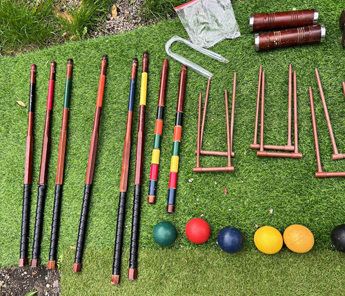 Adult croquet set with - set,