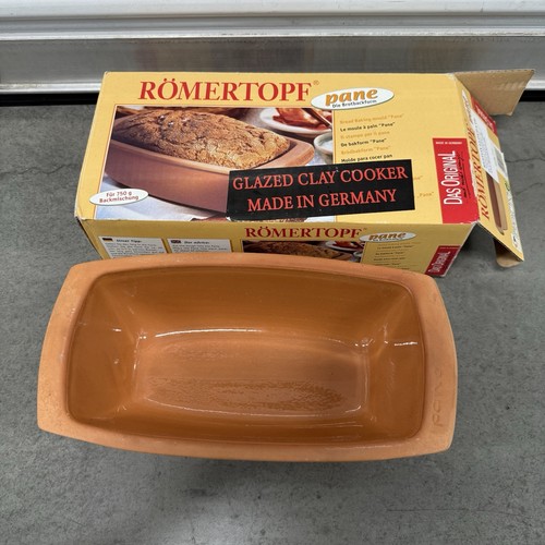 Vintage romertopf glazed clay - vintage,