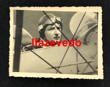 LUFTWAFFE Bücker Bü 131 GERMAN PLANE AVIATOR PHOTO FLYING PILOT GOGGLES & HELMET