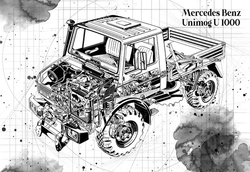 Tech drawing blueprint - tech,