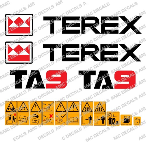 Terex ta9 dumper sticker - ta9,