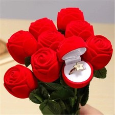 Rose Flower Ring Box Wedding