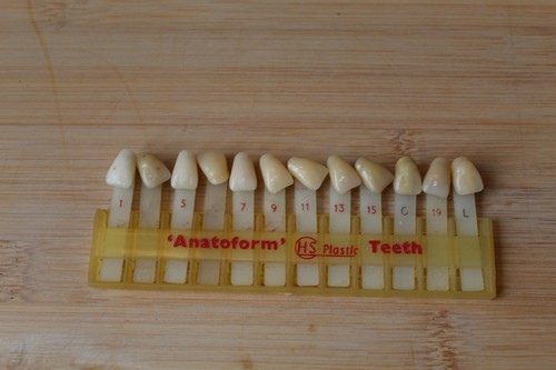 Vintage acrylic teeth upper - teeth,