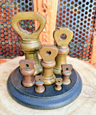 Vintage Brass Bell Weights set
