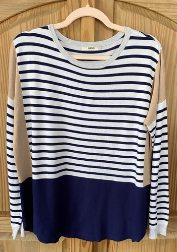 Oasis navy stripe nautical - stripe,