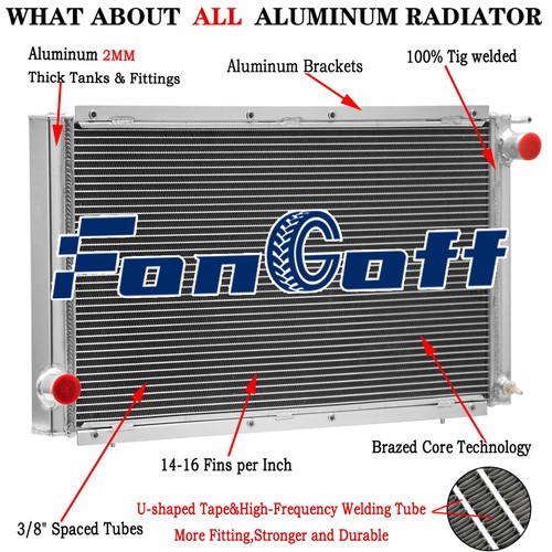 Row aluminum radiator - row, for
