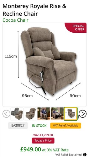 Monterey royale rise recline - monterey,