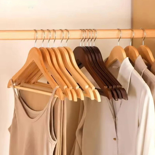Wooden coat hangers - 10, pack