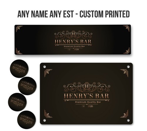 Personalised bar runner sign - personalised,