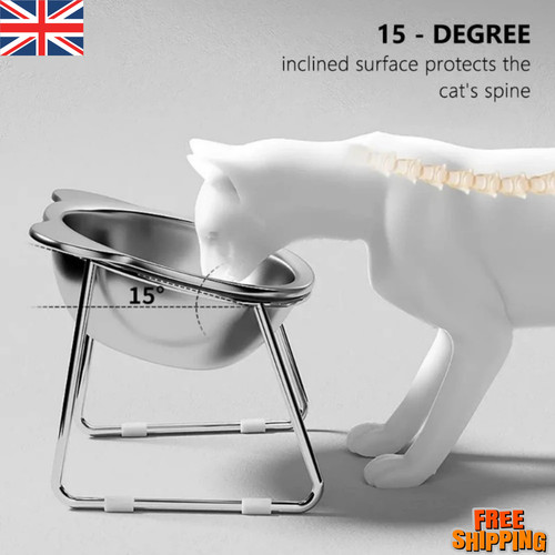 Raised cat bowl tilt - 15°, 304