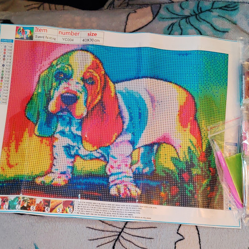 Basset hound dog diamond - hound,
